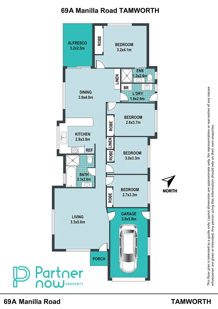 Floorplan of Homely house listing, 69A Manilla Road, Tamworth NSW 2340