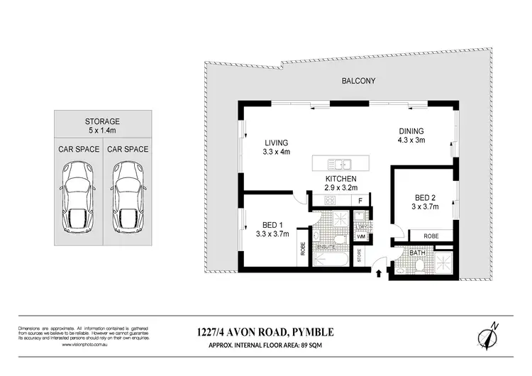 Floorplan of Homely apartment listing, 1227/4 Avon Road, Pymble NSW 2073