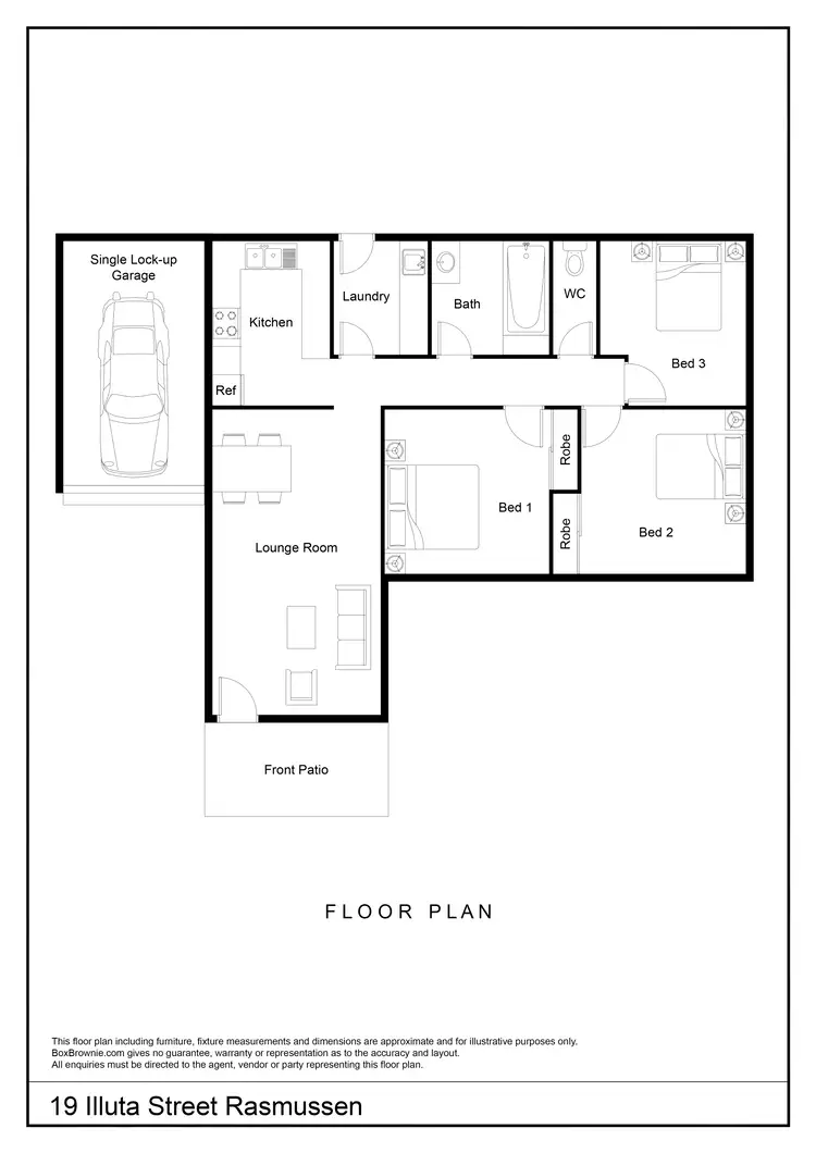 Floorplan of Homely house listing, 19 Illuta Street, Rasmussen QLD 4815