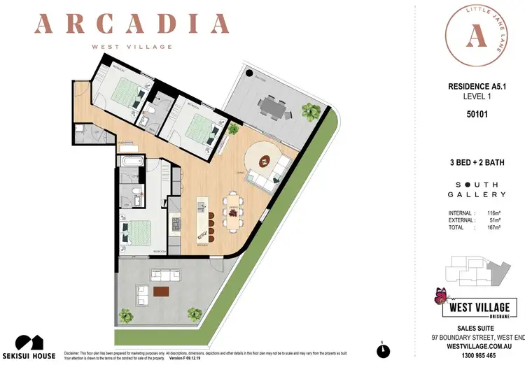 Floorplan of Homely apartment listing, 50101/21 Mollison Street, West End QLD 4101