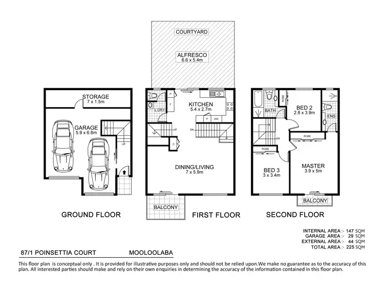 Floorplan of Homely townhouse listing, 87/1 Poinsettia Court, Mooloolaba QLD 4557