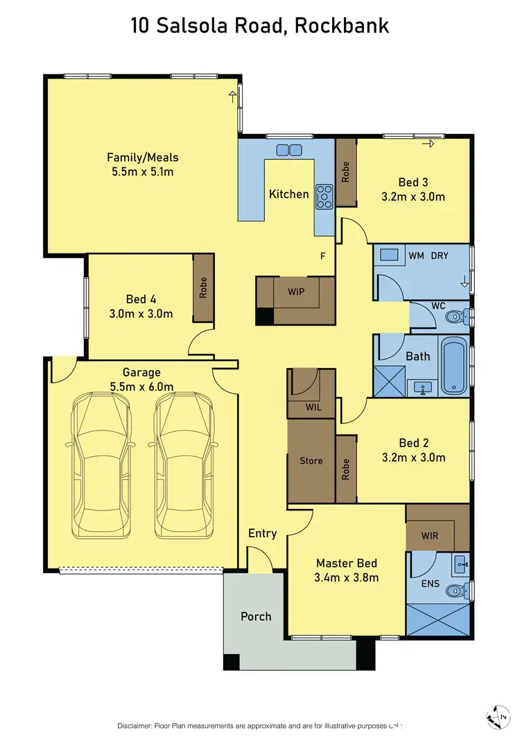 Floorplan of Homely house listing, 10 Salsola Road, Rockbank VIC 3335
