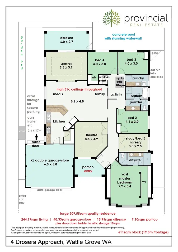 Floorplan of Homely house listing, 4 Drosera Approach, Wattle Grove WA 6107