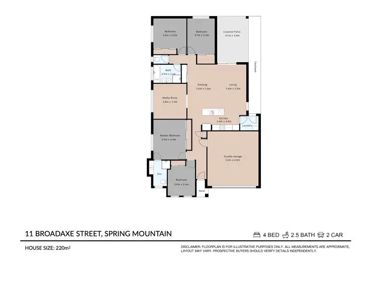 Floorplan of Homely house listing, 11 Broadaxe Street, Spring Mountain QLD 4300