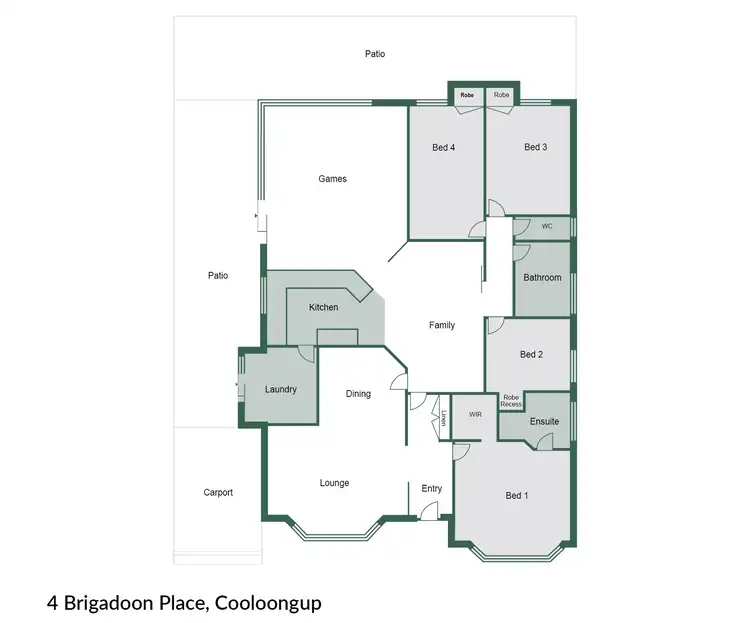 Floorplan of Homely house listing, 4 Brigadoon Place, Cooloongup WA 6168