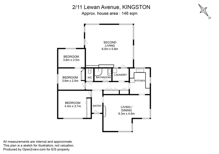 Floorplan of Homely unit listing, 2/11 Lewan Avenue, Kingston TAS 7050