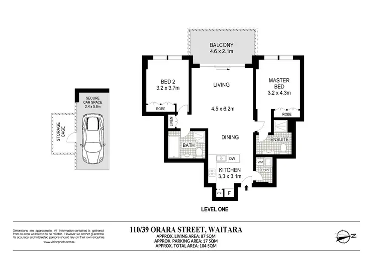 Floorplan of Homely apartment listing, 110/39-47 Orara Street, Waitara NSW 2077