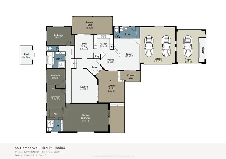 Floorplan of Homely house listing, 55 Camberwell Circuit, Robina QLD 4226