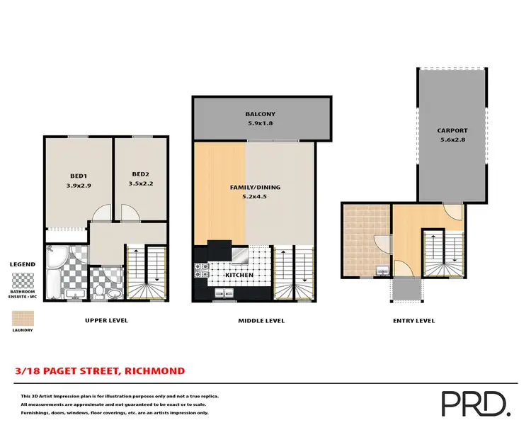 Floorplan of Homely unit listing, 3/18 Paget Street, Richmond NSW 2753