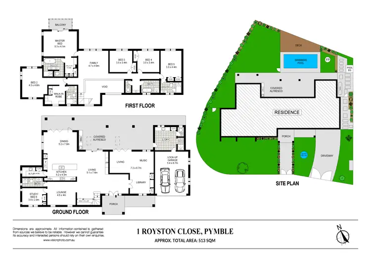 Floorplan of Homely house listing, 1 Royston Close, Pymble NSW 2073