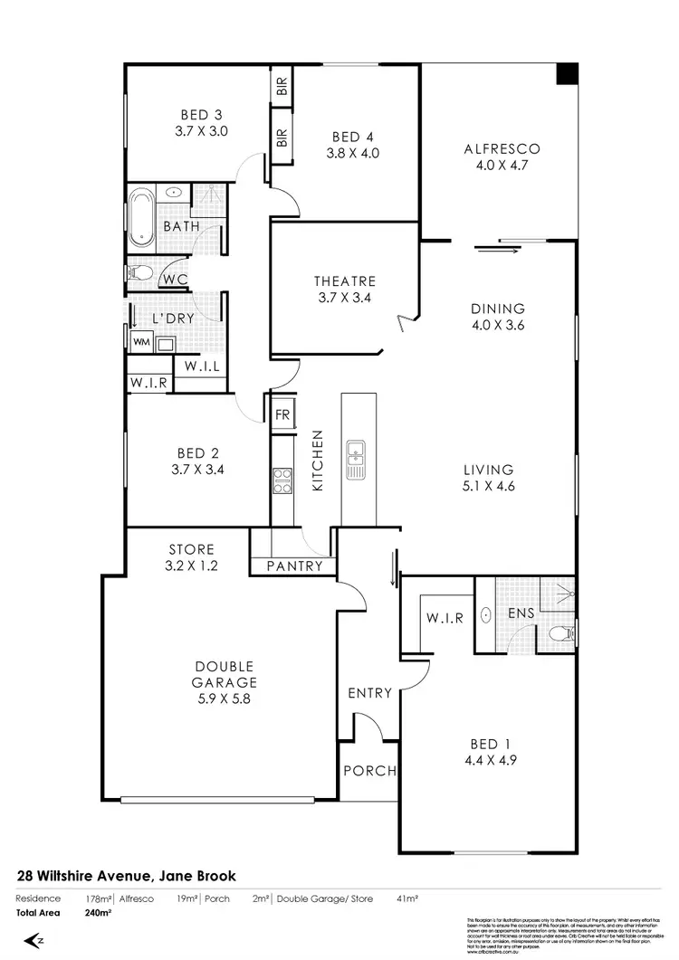 Floorplan of Homely house listing, 28 Wiltshire Avenue, Jane Brook WA 6056
