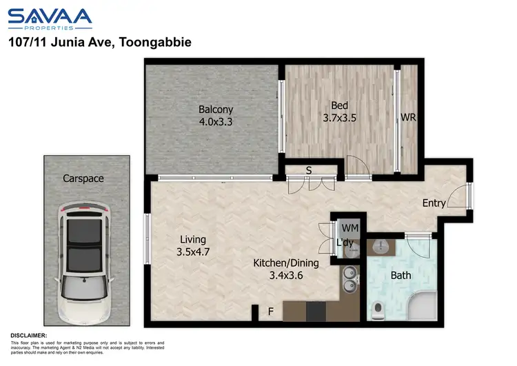 Floorplan of Homely apartment listing, 107/11-13 Junia Avenue, Toongabbie NSW 2146