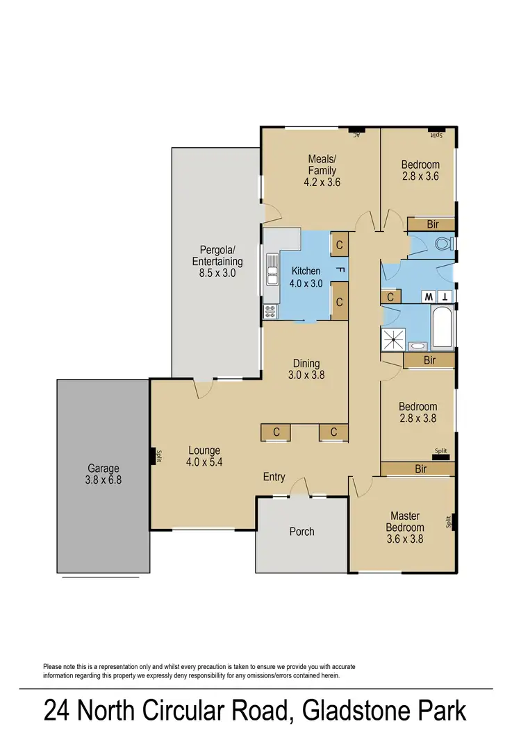 Floorplan of Homely house listing, 24 North Circular Road, Gladstone Park VIC 3043