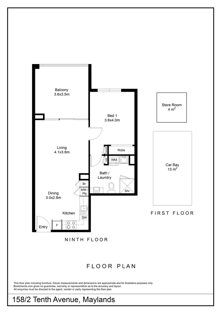 Floorplan of Homely apartment listing, 158/2 Tenth Avenue, Maylands WA 6051