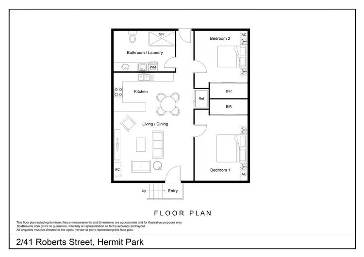Floorplan of Homely unit listing, 2/41 Roberts Street, Hermit Park QLD 4812