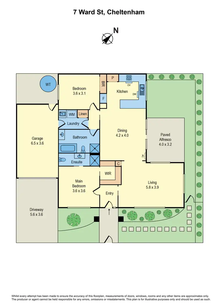 Floorplan of Homely townhouse listing, 7 Ward Street, Cheltenham VIC 3192
