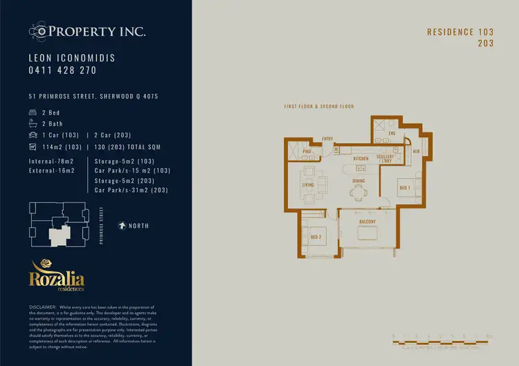Floorplan of Homely unit listing, 203/51 Primrose Street, Sherwood QLD 4075