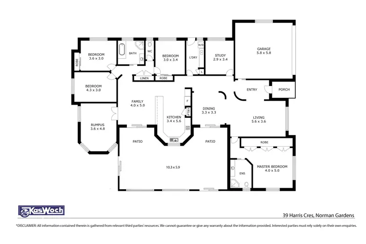 Floorplan of Homely house listing, 39 HARRIS CRESCENT, Norman Gardens QLD 4701