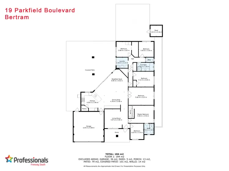 Floorplan of Homely house listing, 19 Parkfield Boulevard, Bertram WA 6167