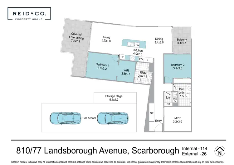 Floorplan of Homely apartment listing, 810/77 Landsborough Ave, Scarborough QLD 4020