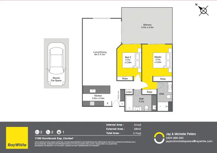 Floorplan of Homely apartment listing, 17/80 Hornibrook Esplanade, Clontarf QLD 4019