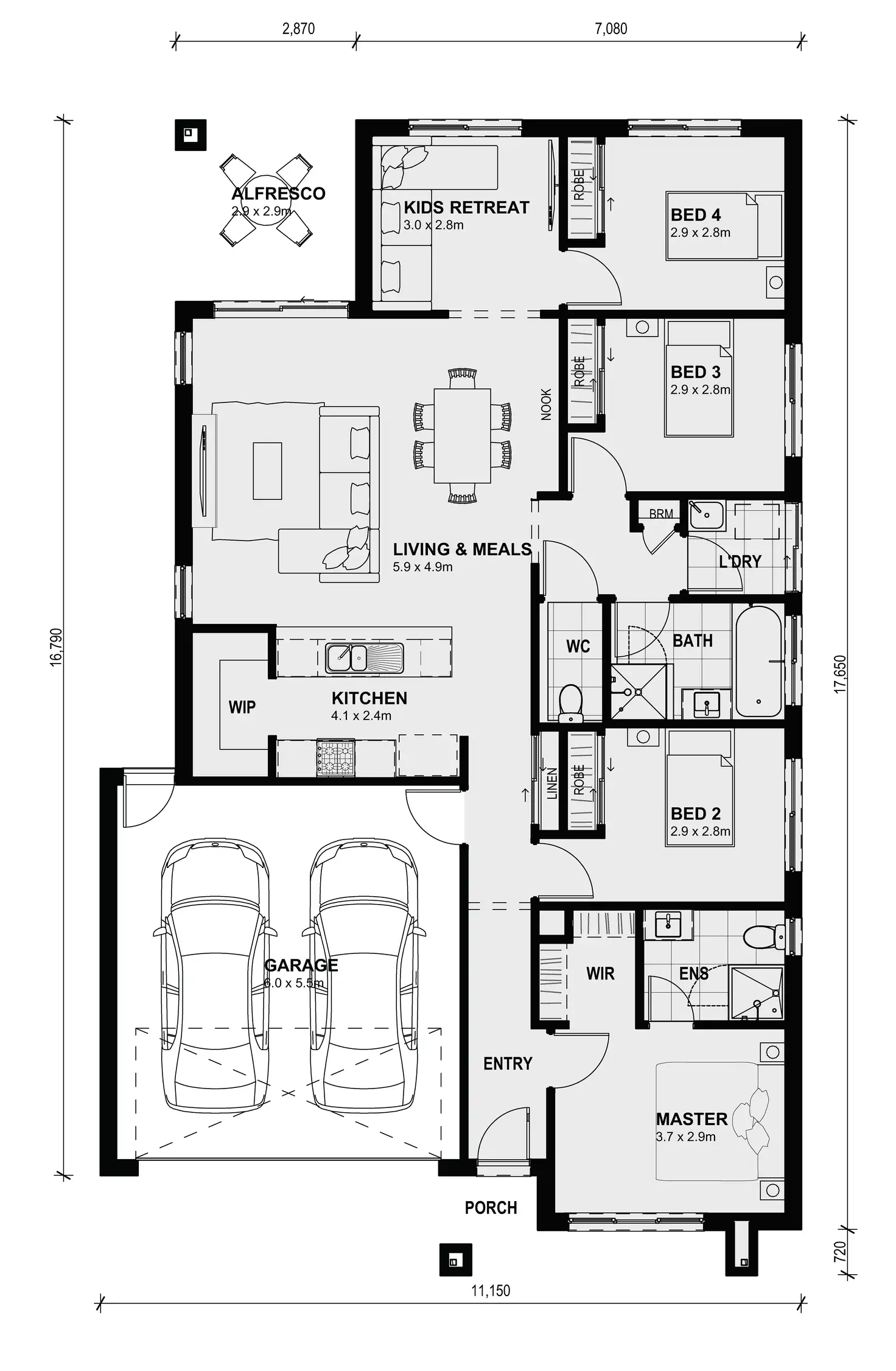 Floorplan of Homely house listing, LOT 1109 (CNR) Maplewood Estate, Melton South VIC 3338