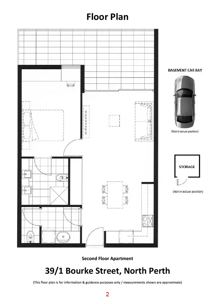 Floorplan of Homely apartment listing, 39/1 Bourke Street, North Perth WA 6006
