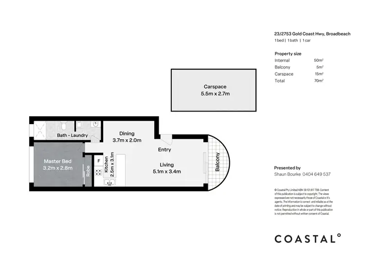 Floorplan of Homely apartment listing, 23/2753 Gold Coast Highway, Broadbeach QLD 4218