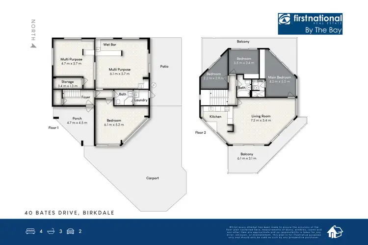 Floorplan of Homely house listing, 40 Bates Drive, Birkdale QLD 4159