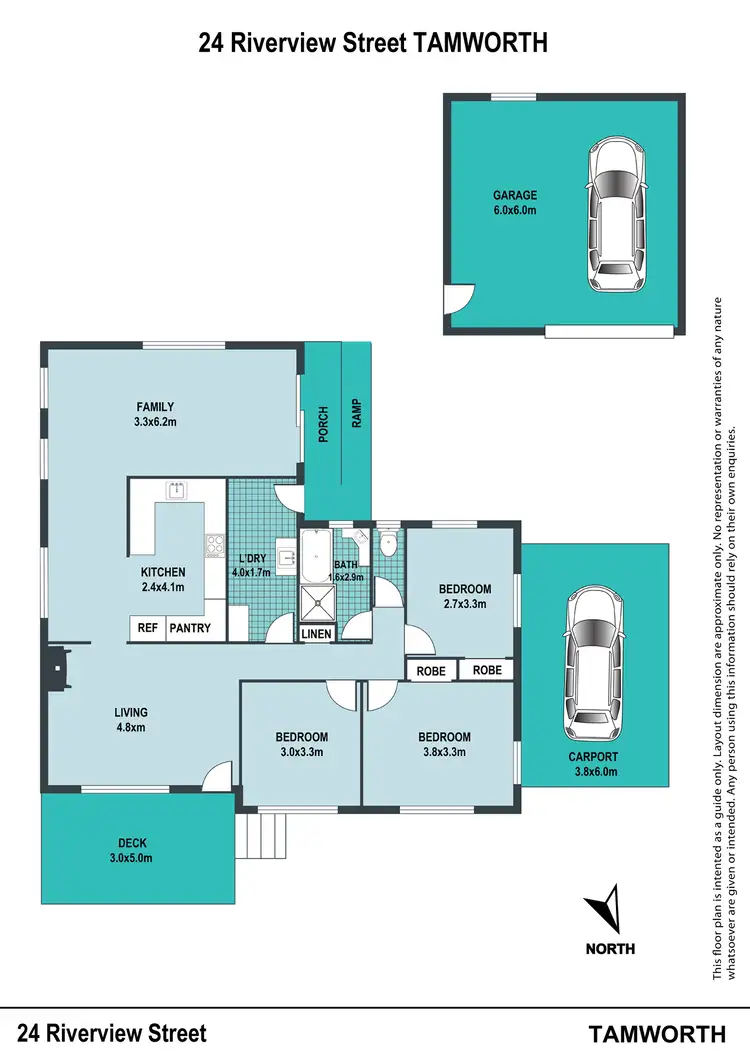 Floorplan of Homely house listing, 24 Riverview Street, Tamworth NSW 2340