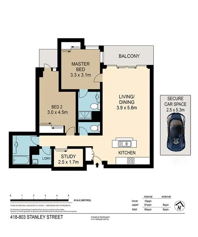Floorplan of Homely unit listing, 418/803 Stanley Street, Woolloongabba QLD 4102