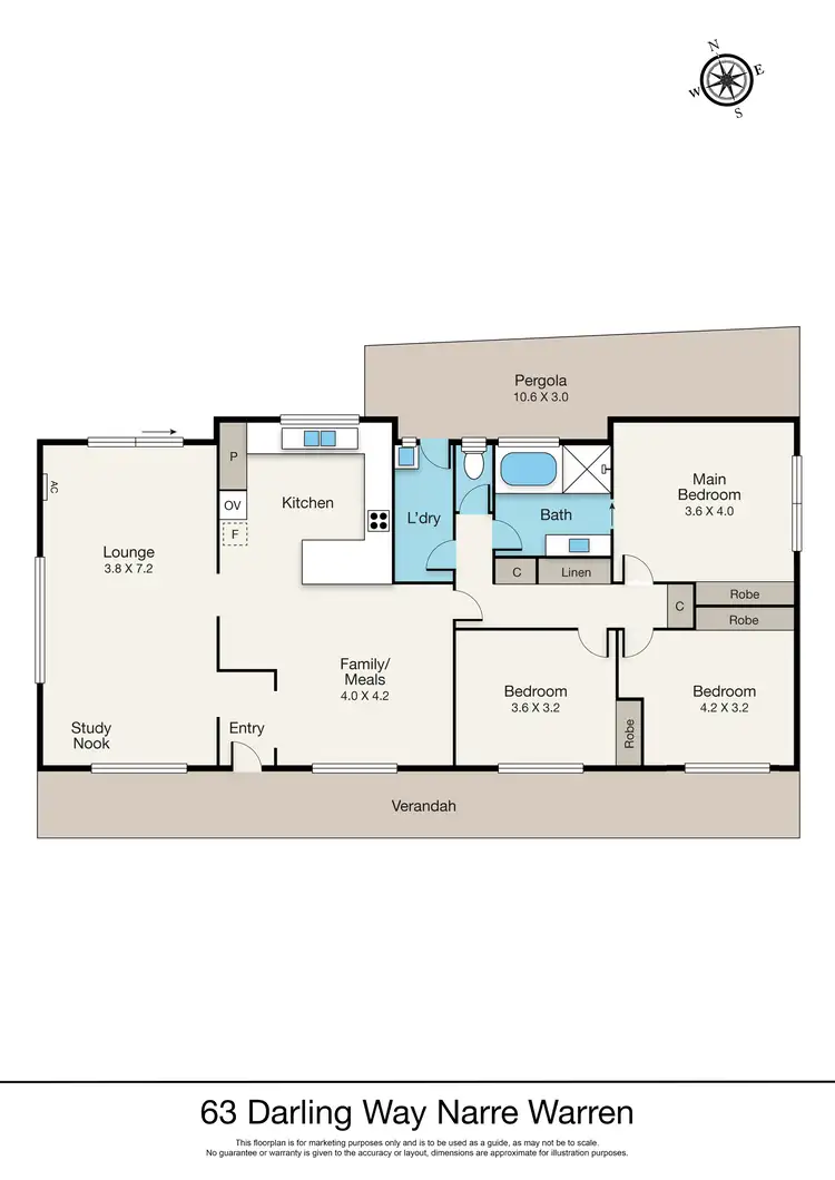 Floorplan of Homely unit listing, 63 Darling Way, Narre Warren VIC 3805