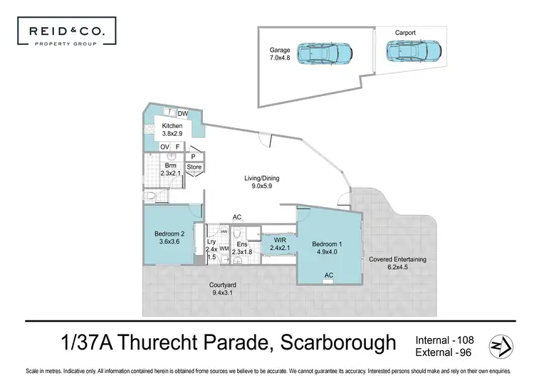 Floorplan of Homely apartment listing, 1/37A Thurecht Parade, Scarborough QLD 4020