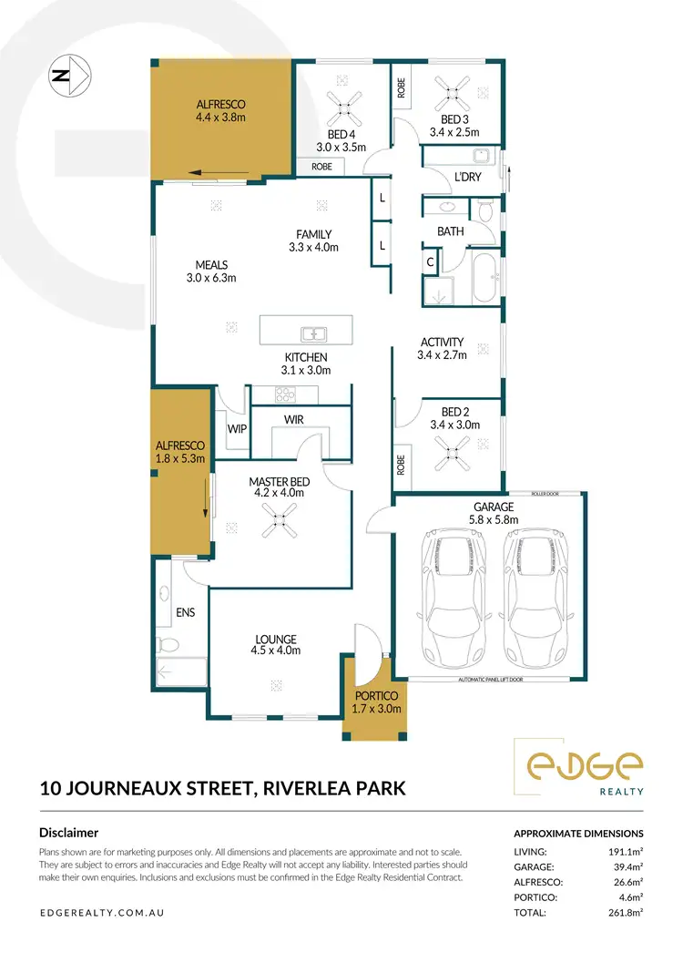 Floorplan of Homely house listing, 10 Journeaux Street, Riverlea Park SA 5120