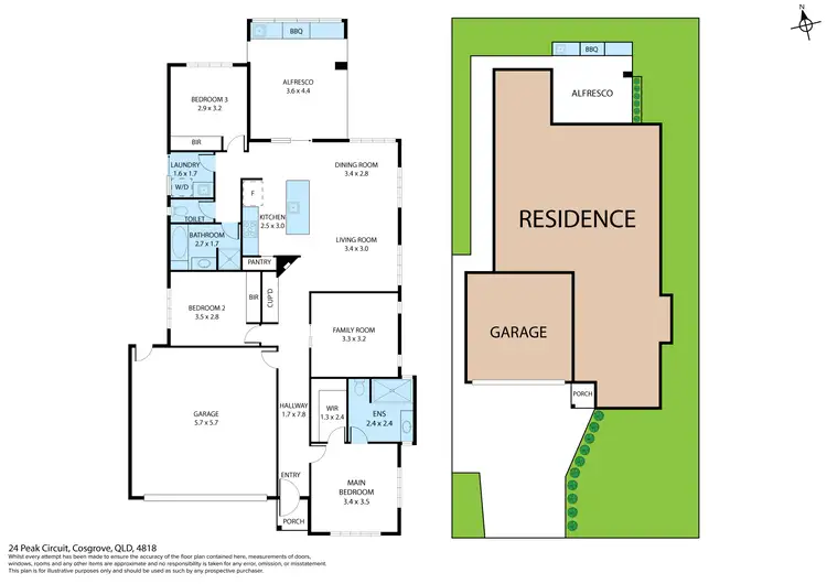 Floorplan of Homely house listing, 24 Peak Circuit, Cosgrove QLD 4818