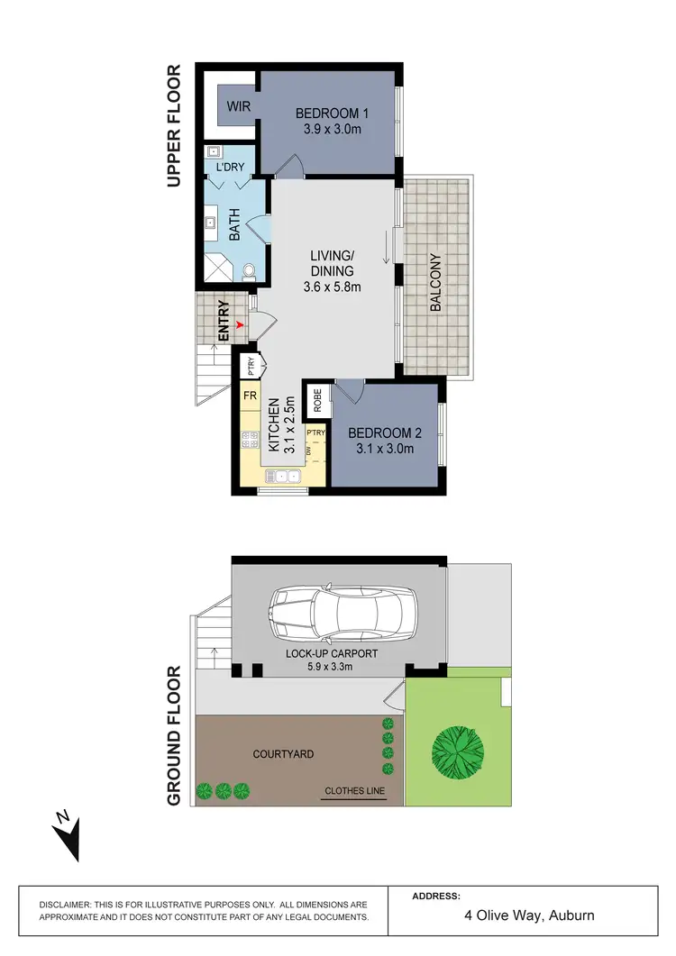 Floorplan of Homely apartment listing, 4 Olive Way, Auburn NSW 2144
