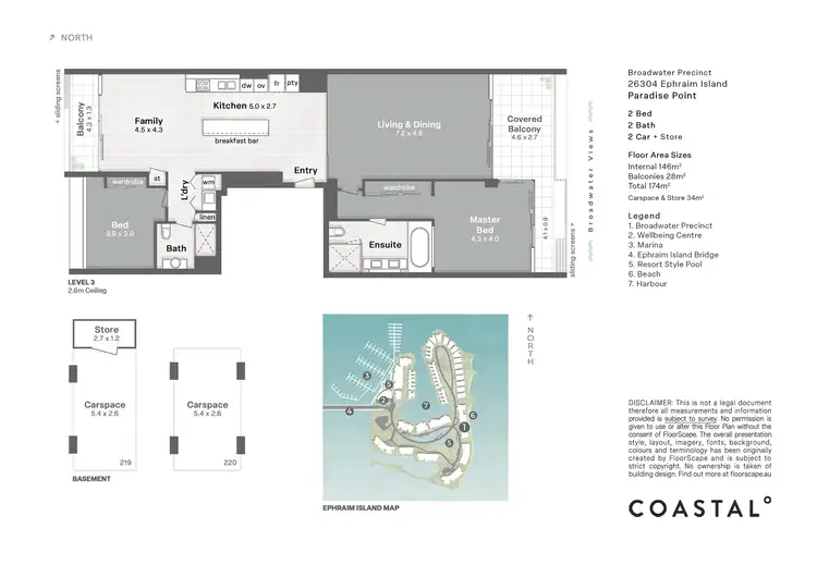 Floorplan of Homely unit listing, 26304 Ephraim Island, Paradise Point QLD 4216