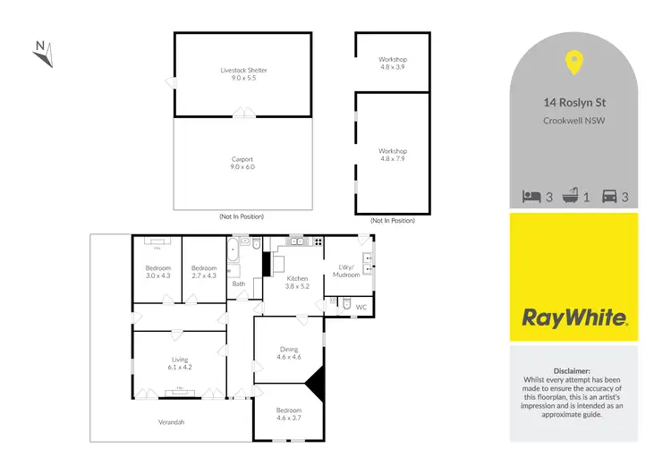 Floorplan of Homely house listing, 14 Roslyn Street, Crookwell NSW 2583