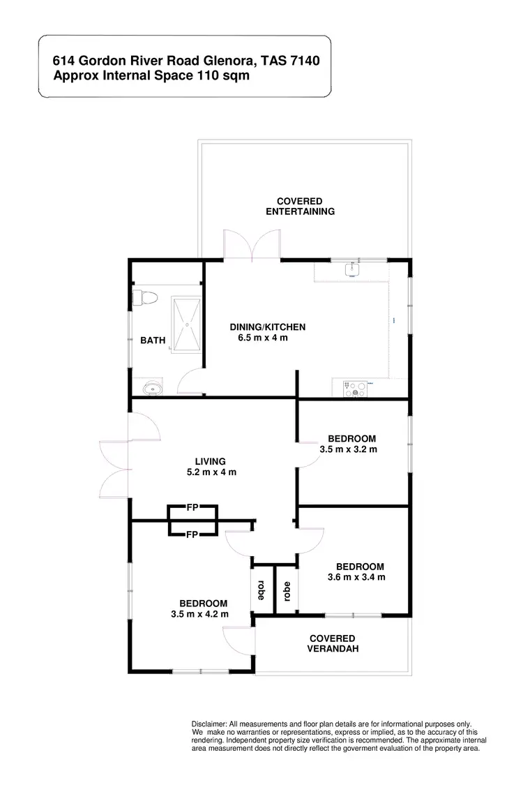 Floorplan of Homely house listing, 614 Gordon River Road, Glenora TAS 7140