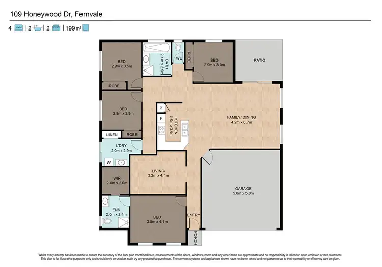 Floorplan of Homely house listing, 109 Honeywood Drive, Fernvale QLD 4306