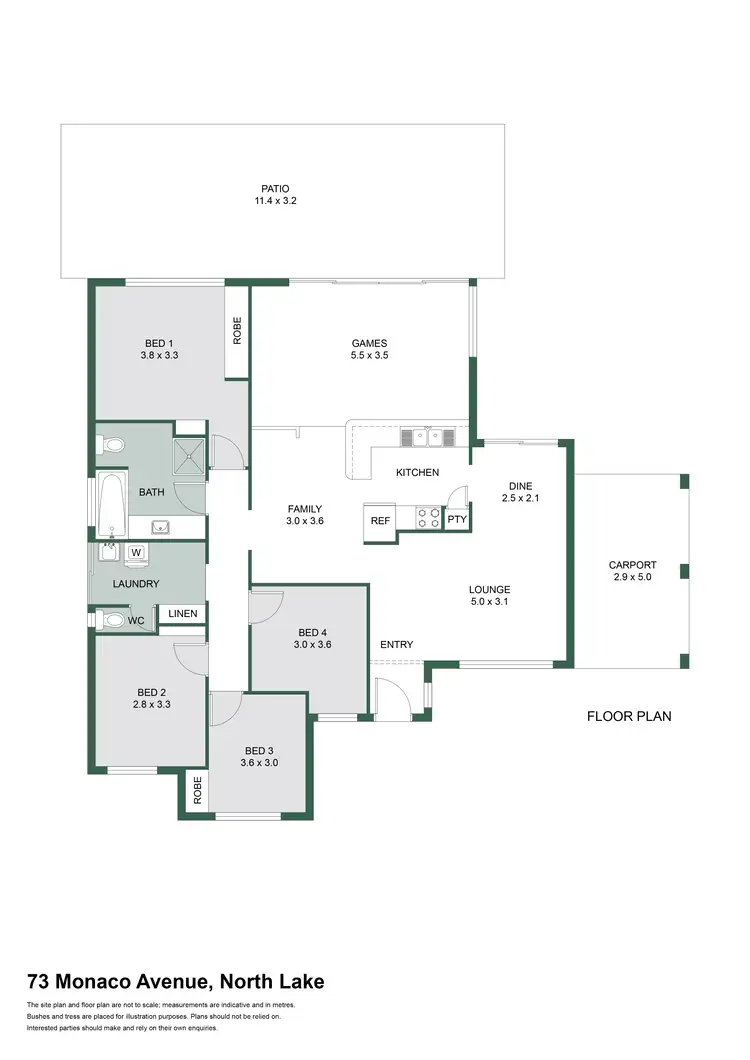 Floorplan of Homely house listing, 73 Monaco Avenue, North Lake WA 6163