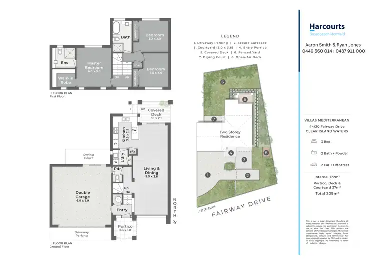 Floorplan of Homely villa listing, 44/20 Fairway Drive, Clear Island Waters QLD 4226