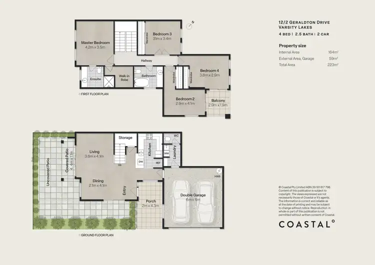 Floorplan of Homely house listing, 12/2 Geraldton Drive, Varsity Lakes QLD 4227