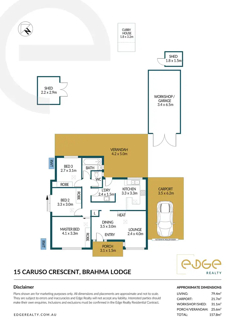 Floorplan of Homely house listing, 15 Caruso Crescent, Brahma Lodge SA 5109