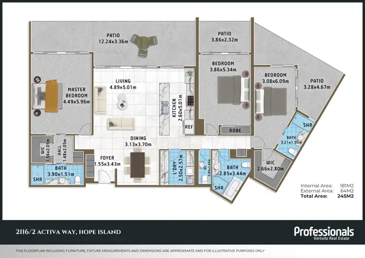 Floorplan of Homely apartment listing, 2116/2 Activa Way, Hope Island QLD 4212