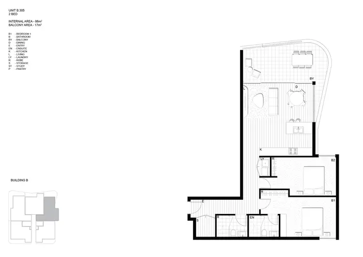 Floorplan of Homely apartment listing, 305/10B John Tipping Grove, Penrith NSW 2750