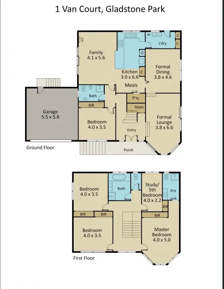 Floorplan of Homely house listing, 1 Van Court, Gladstone Park VIC 3043