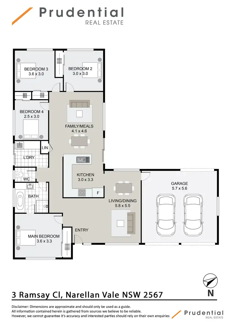 Floorplan of Homely house listing, 3 Ramsay Close, Narellan Vale NSW 2567