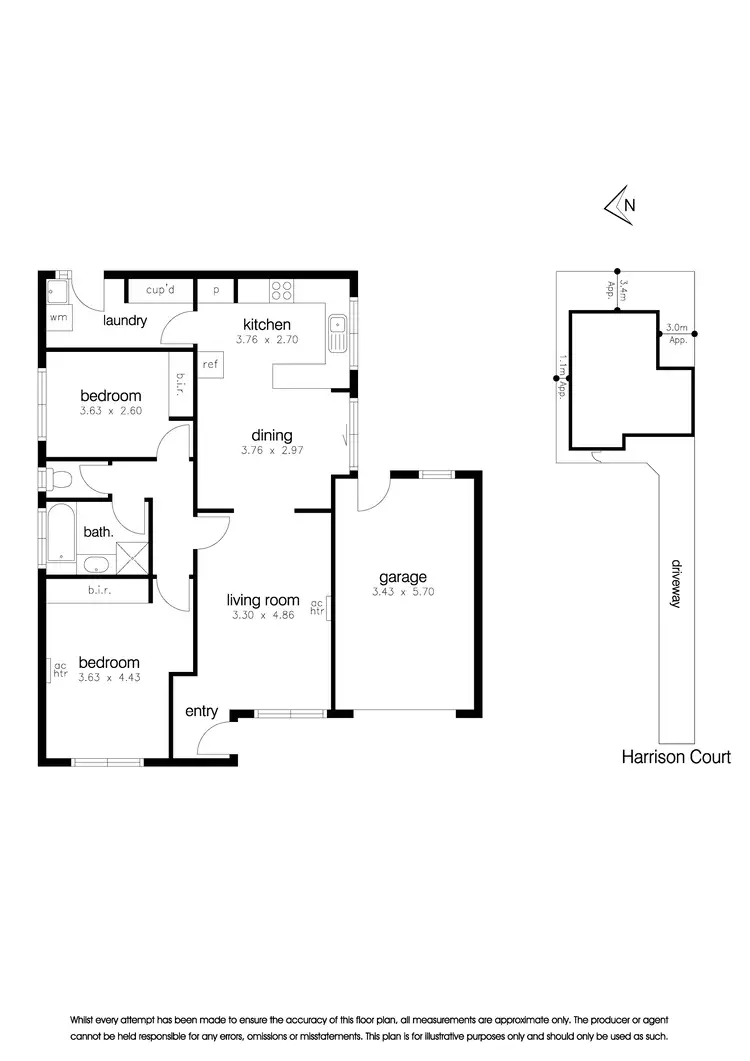 Floorplan of Homely house listing, 2/16 Harrison Court, Altona Meadows VIC 3028