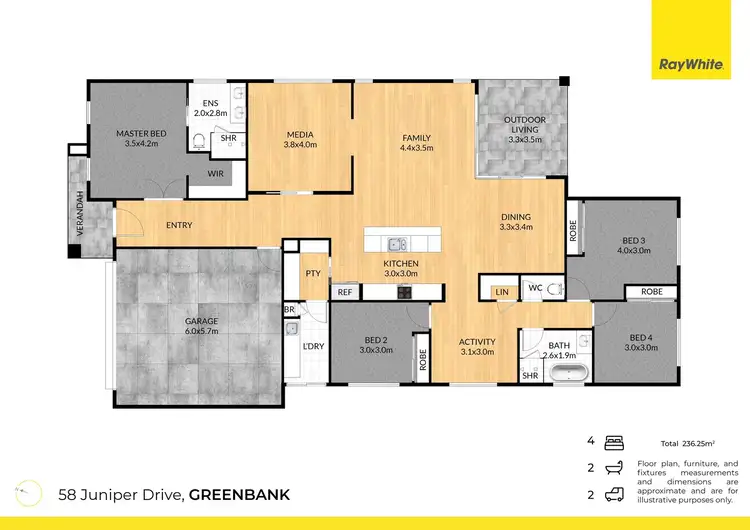 Floorplan of Homely house listing, 58 Juniper Drive, Greenbank QLD 4124